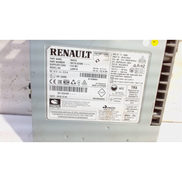 Affichage multifonction Renault Grand Scénic IV (RFAR) (2018 - présent) MPV 1.3 TCE 160 16V (H5H-470(H5H-B4))