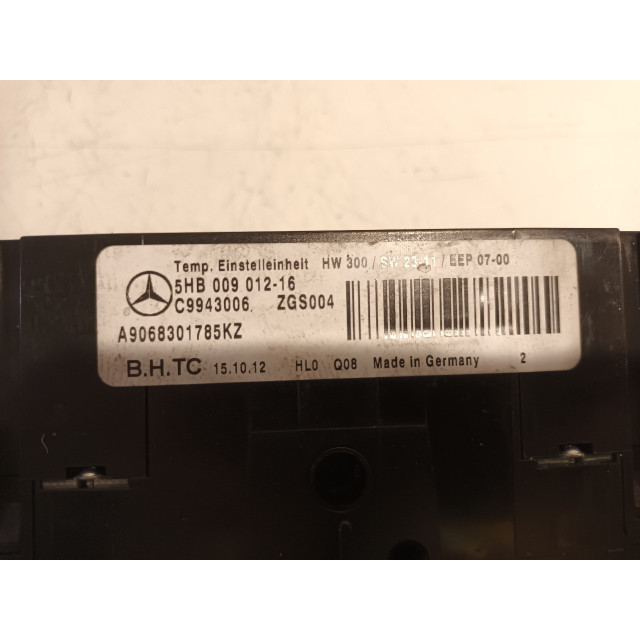 Panneau de commande - Chauffage Mercedes-Benz Sprinter 3/5t (906.63) (2009 - 2016) Van 313 CDI 16V (OM651.957)
