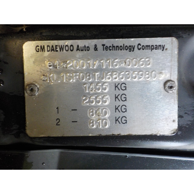 Moteur de ventilateur de chauffage Daewoo/Chevrolet Kalos (SF48) (2005 - 2008) Hatchback 1.2 (B12S1(Euro 4))