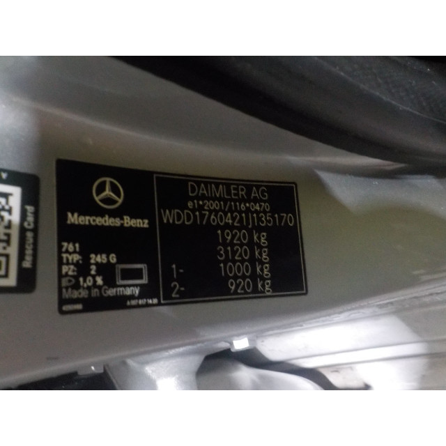 Airbag rideau gauche Mercedes-Benz A (W176) (2012 - 2018) Hatchback 1.6 A-180 16V (M270.910)