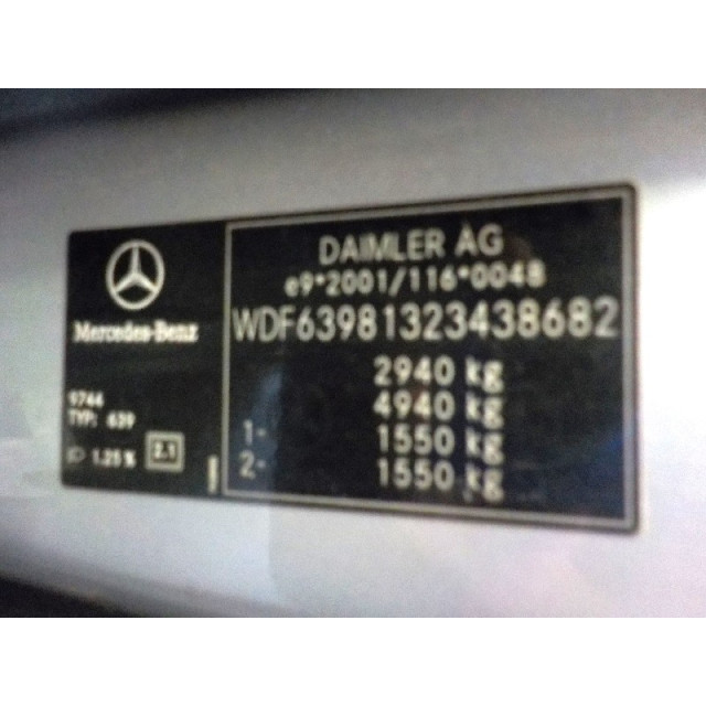 Moteur de ventilateur de chauffage Mercedes-Benz Vito (639.7) (2006 - 2010) Bus 2.2 109 CDI 16V (OM646.980)