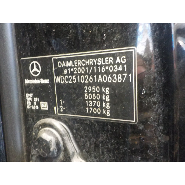 Tableau de bord Mercedes-Benz R (W251) (2006 - 2012) MPV 3.0 280 CDI 24V (OM642.950)