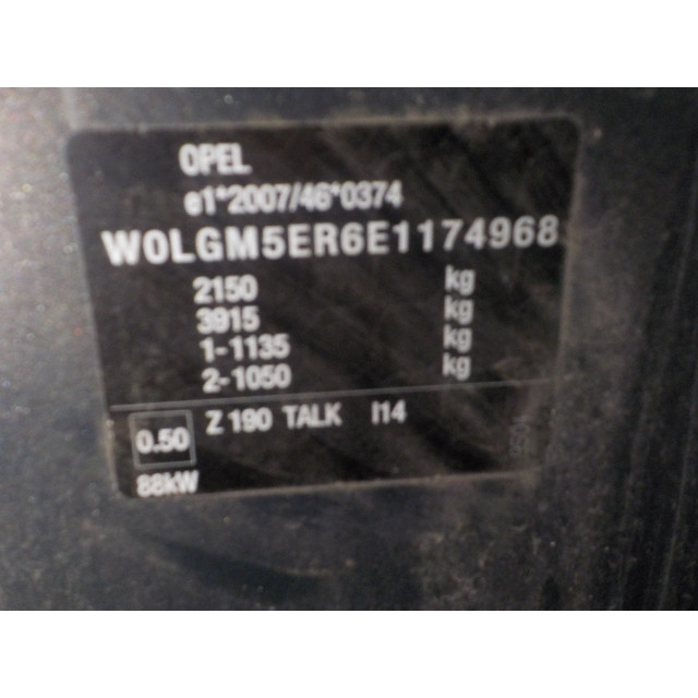 Boîte de vitesses manuel Opel Insignia (2012 - 2017) Sedan 2.0 CDTI 16V 120 ecoFLEX (A20DTE(Euro 5))