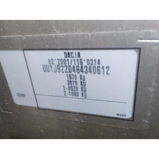 Dispositif de chauffage à résistance Dacia Lodgy (JS) (2019 - présent) MPV 1.3 TCE 130 16V (H5H-470(H5H-B4))