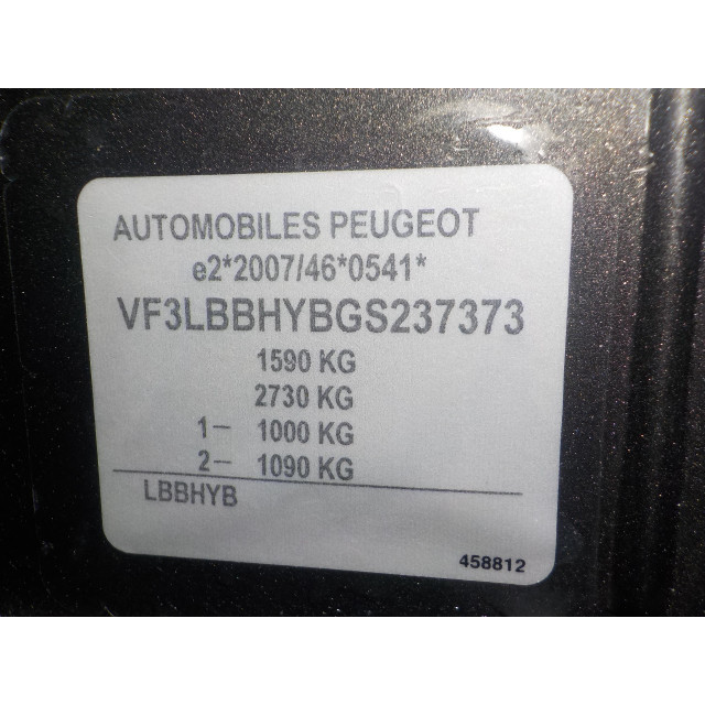Commande de la radio Peugeot 308 (L3/L8/LB/LH/LP) (2014 - 2021) Hatchback 1.6 BlueHDi 100 (DV6FD(BHY))