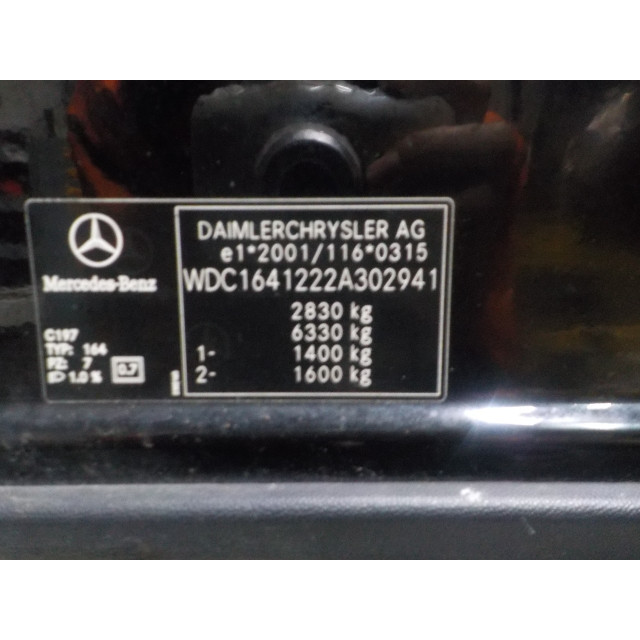 Hayon Mercedes-Benz ML II (164/4JG) (2005 - 2009) SUV 3.0 ML-320 CDI 4-Matic V6 24V (OM642.940)