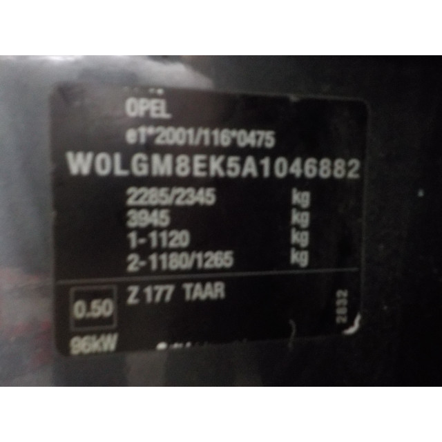 Boîte de vitesses manuel Opel Insignia Sports Tourer (2008 - présent) Combi 2.0 CDTI 16V 130 ecoFLEX (A20DTJ)