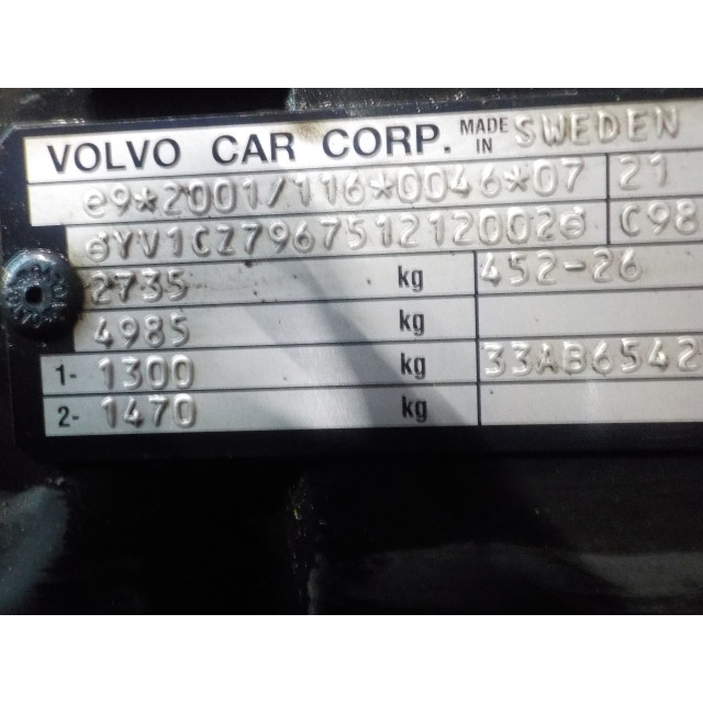 Arbre de transmission Volvo XC90 I (2002 - 2006) 2.4 D5 20V (D5244T)