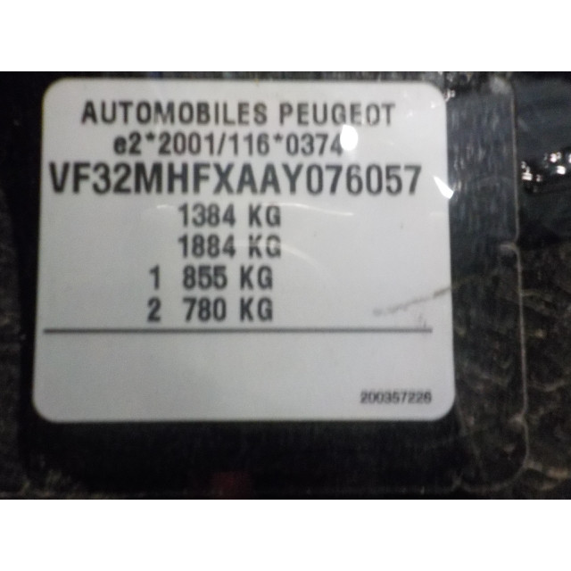 Arbre de transmission avant droit Peugeot 206+ (2L/M) (2009 - 2013) Hatchback 1.1 XR,XS (TU1JP(HFX))