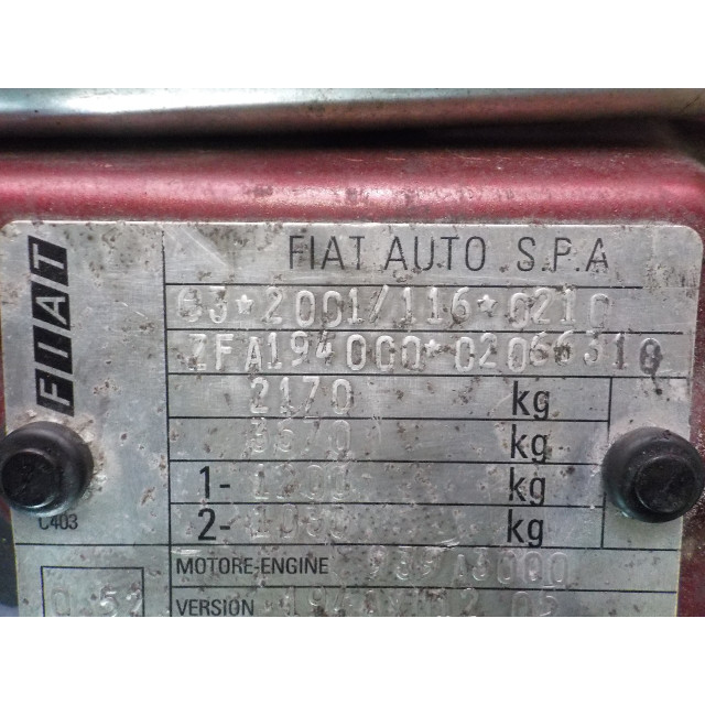 Boîte de vitesse automatique Fiat Croma (194) (2005 - 2011) Hatchback 2.4 JTD Multijet 20V (939.A.3000)