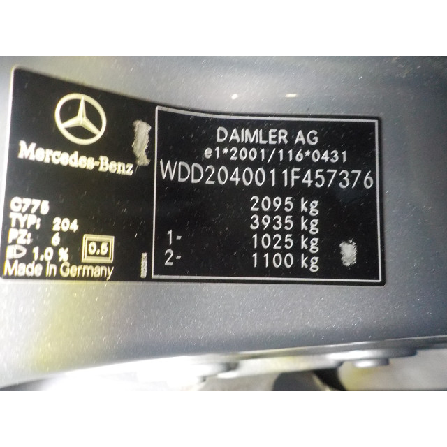 Arbre de transmission arrière droit Mercedes-Benz C (W204) (2009 - 2014) Sedan 2.2 C-200 CDI 16V BlueEFFICIENCY (OM651.913)