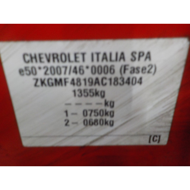 Rétroviseur extérieur droit à commande électrique Daewoo/Chevrolet Spark (M300) (2010 - 2015) Hatchback 1.0 16V Bifuel (LMT)