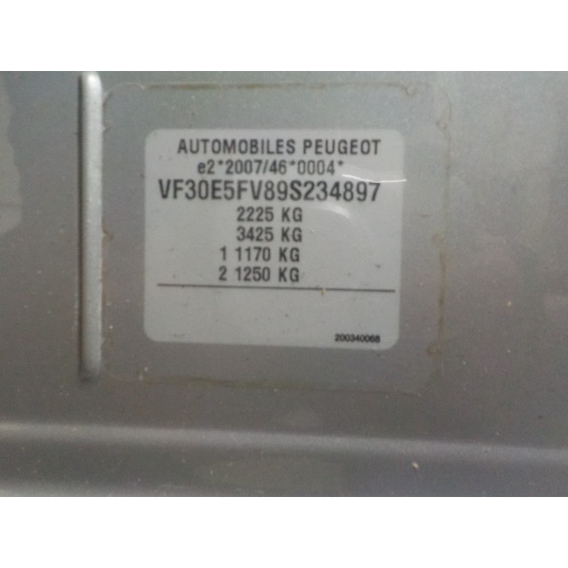 Porte arrière gauche Peugeot 5008 I (0A/0E) (2009 - 2017) MPV 1.6 THP 16V (EP6CDT(5FV))