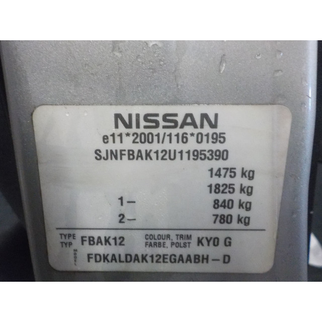 Boîte de vitesse automatique Nissan/Datsun Micra (K12) (2003 - 2010) Hatchback 1.2 16V (CR12DE)