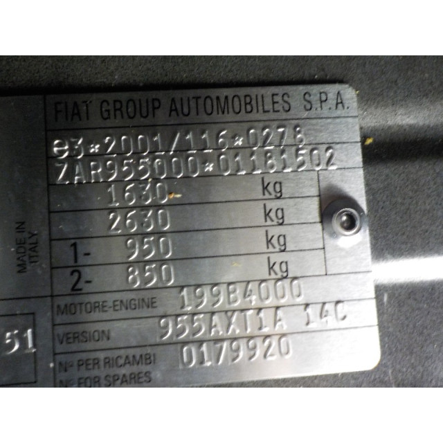 Pompe à carburant électrique Alfa Romeo MiTo (955) (2011 - 2015) Hatchback 1.3 JTDm 16V Eco (199.B.4000)