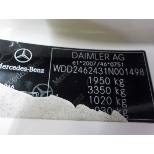 Déblocage de frein à main Mercedes-Benz B (W246/242) (2011 - 2018) Hatchback 1.6 B-200 BlueEFFICIENCY Turbo 16V (M270.910)