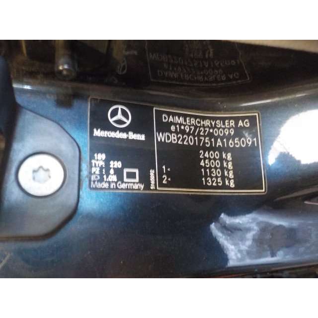 Boîte de vitesse automatique Mercedes-Benz S (W220) (1998 - 2005) Sedan 5.0 S-500 V8 24V (M113.960)