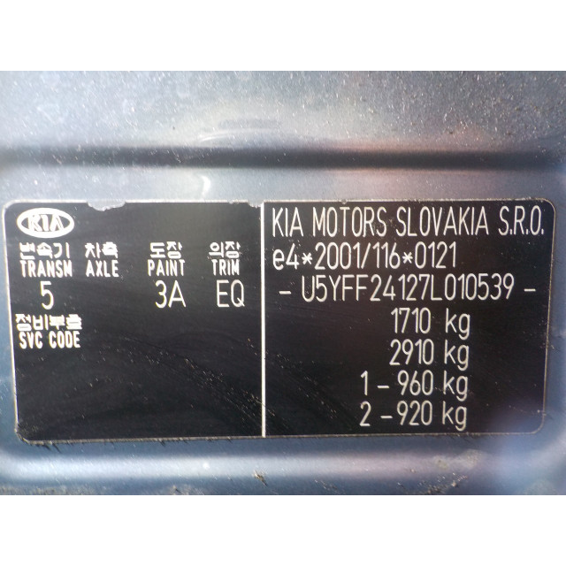 Boîte de vitesses manuel Kia Cee'd (EDB5) (2006 - 2012) Hatchback 5-drs 1.4 CVVT 16V (G4FA)