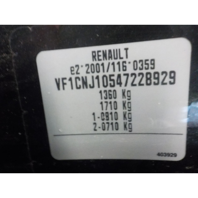 Essuie-glaces de lunette arrière Renault Twingo II (CN) (2007 - 2014) Hatchback 3-drs 1.2 16V (D4F-770)