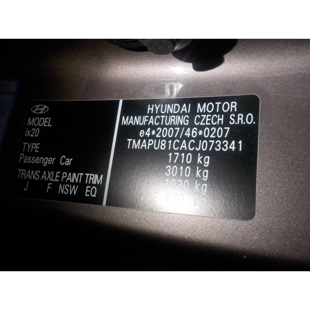 Dispositif de chauffage à résistance Hyundai iX20 (JC) (2010 - 2019) SUV 1.4i 16V (G4FA)