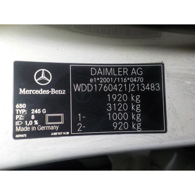 Porte arrière droite Mercedes-Benz A (W176) (2012 - 2018) Hatchback 1.6 A-180 16V (M270.910)