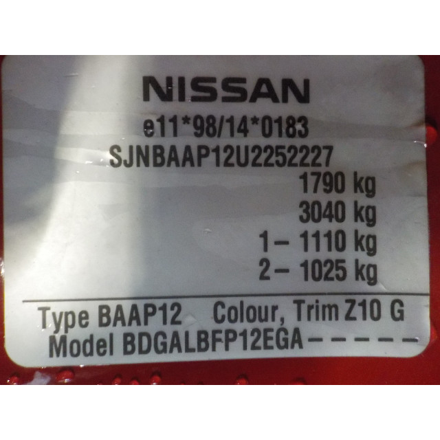 Affichage de navigation Nissan/Datsun Primera (P12) (2002 - 2008) Sedan 1.6 16V (QG16DE)