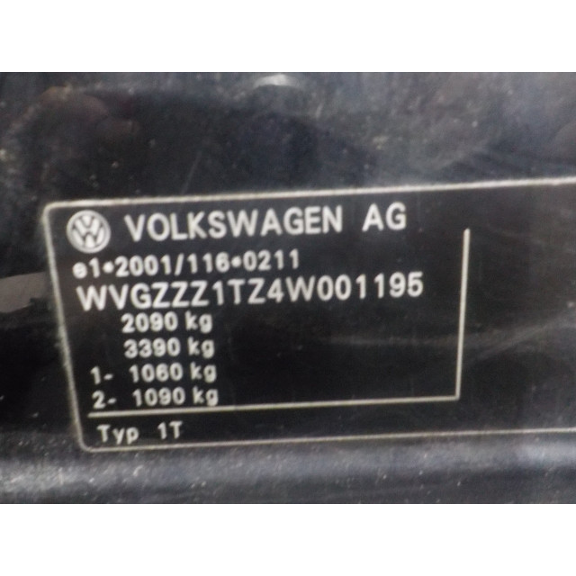 Pare-chocs arrière Volkswagen Touran (1T1/T2) (2003 - 2007) MPV 1.6 FSI 16V (BAG)