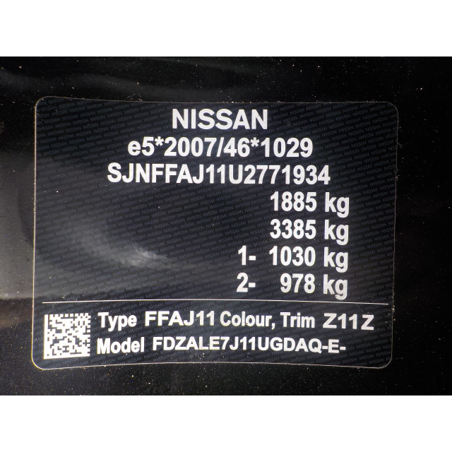 Boîte à fusibles Nissan/Datsun Qashqai (J11) (2018 - présent) SUV 1.3 DIG-T 160 16V (HR13DDT)
