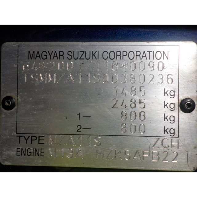 Pompe à carburant électrique Suzuki Swift (ZA/ZC/ZD1/2/3/9) (2005 - 2010) Hatchback 1.3 VVT 16V (M13A VVT)