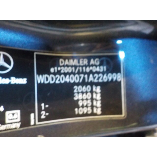 Panneau de commande - Chauffage Mercedes-Benz C (W204) (2007 - 2009) Sedan 2.2 C-200 CDI 16V (OM646.811)