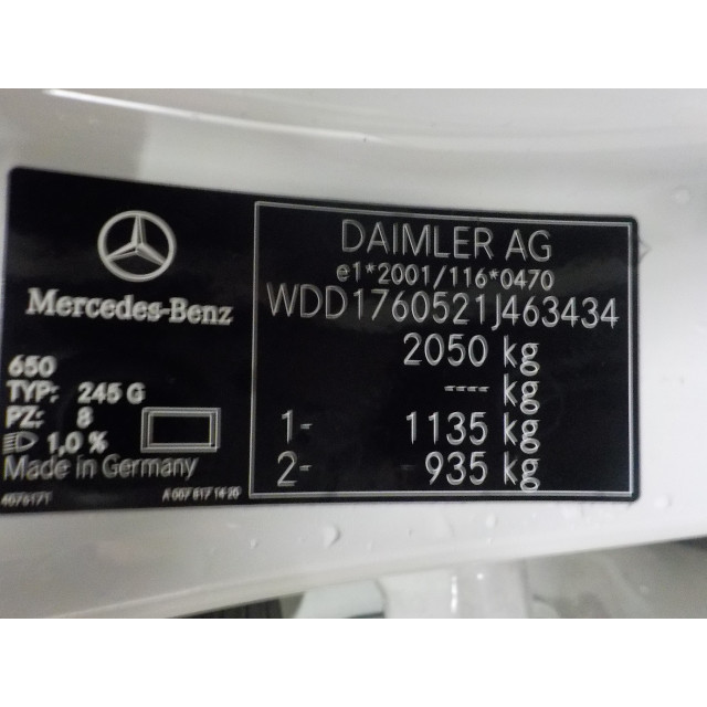 Déblocage de frein à main Mercedes-Benz A (W176) (2015 - 2018) A-Klasse AMG (W176) Hatchback 2.0 A-45 AMG Turbo 16V 4-Matic (M133.980)