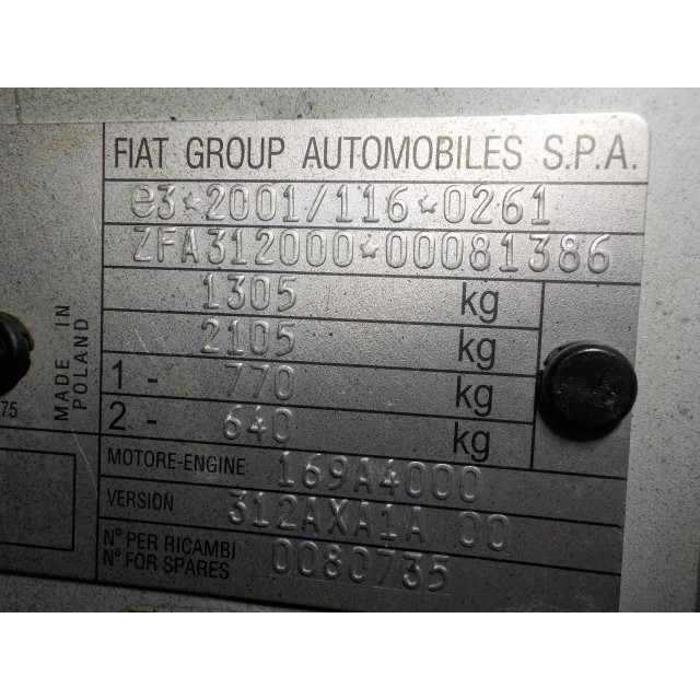 Pompe de climatisation Fiat 500 (312) (2007 - présent) Hatchback 1.2 69 (169.A.4000(Euro 5))