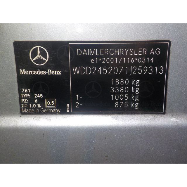Commutateur d'éclairage Mercedes-Benz B (W245/242) (2005 - 2011) Hatchback 2.0 B-180 CDI 16V (OM640.940(Euro 4))